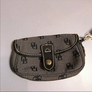 Dooney & Bourke Monogrammed Flap Snap Wristlet